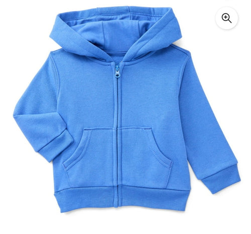 Blue Fleece Toddler Zip Up Take me to Grandmas