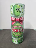 Funny 20oz stainless steel tumbler girl that loves pickles
