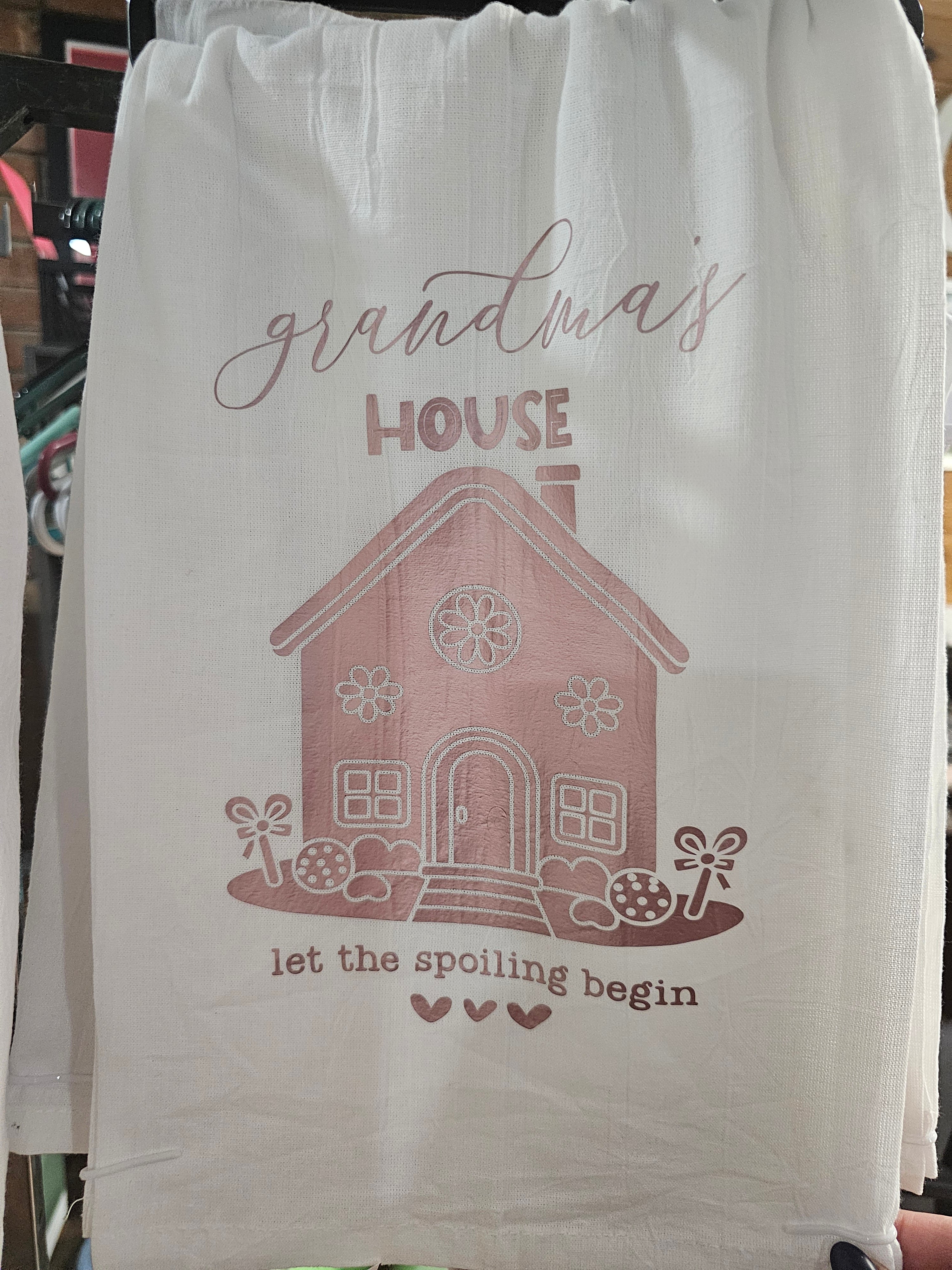Grandma's House, Spoil, cotton tea towel