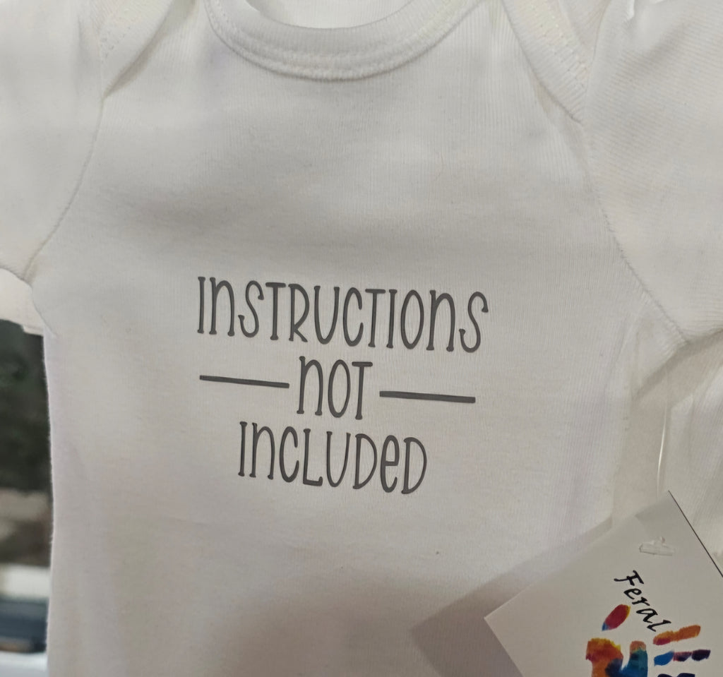Instructions not included infant bodysuit