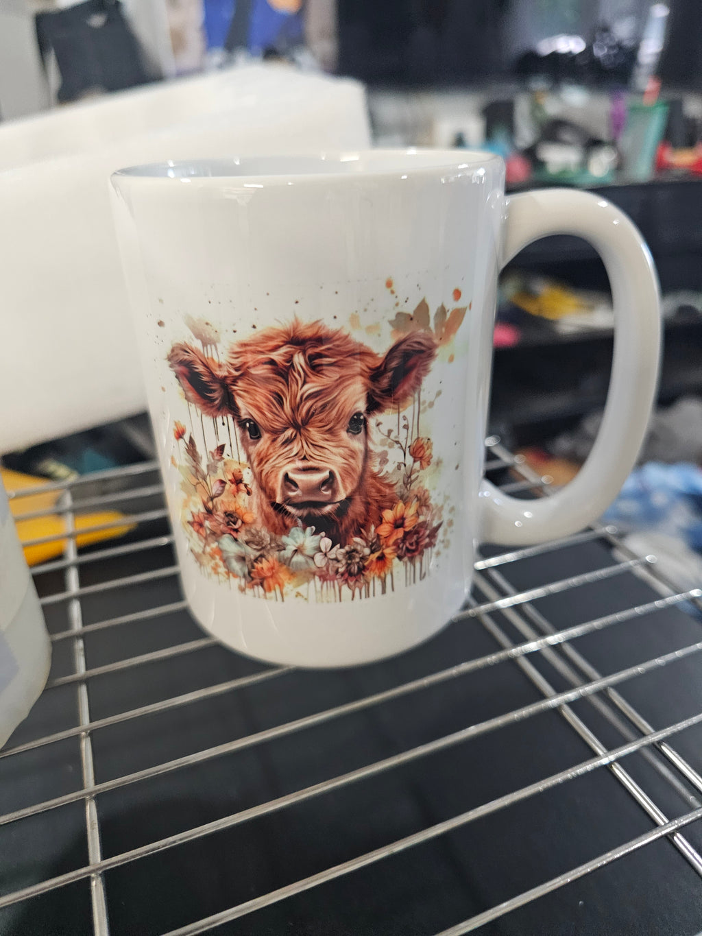 Watercolor Cute Cow 15oz coffee mug