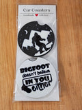 Bigfoot neoprene car coaster set