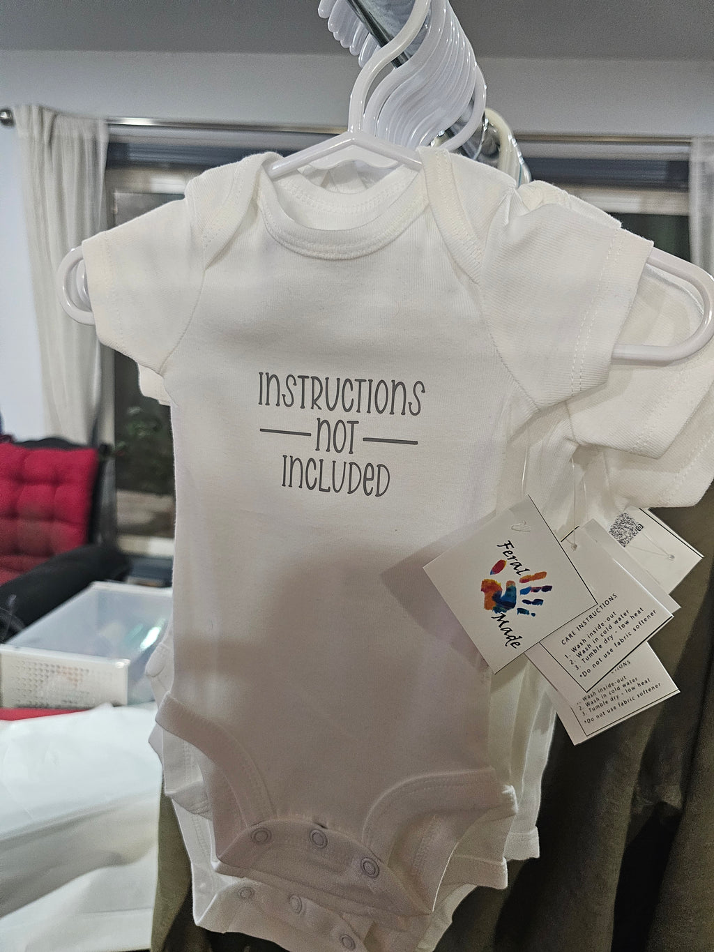 Instructions not included infant bodysuit